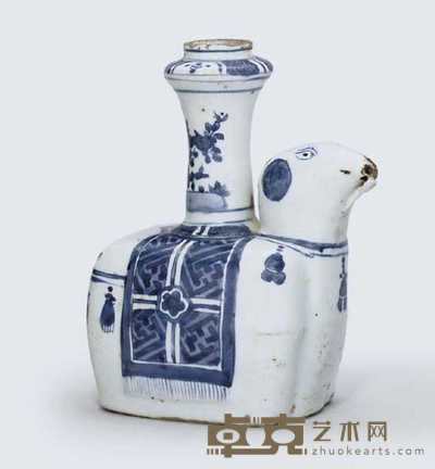WANGLI (1573-1619) A LATE MING BLUE AND WHITE ‘ELEPHANT’ KENDI 